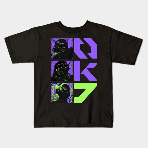 CYBER SQUAD OK CYBERPUNK DYSTOPIA Kids T-Shirt by Cauldron Clothing